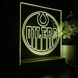 Edmonton Oilers Logo LED Desk Light