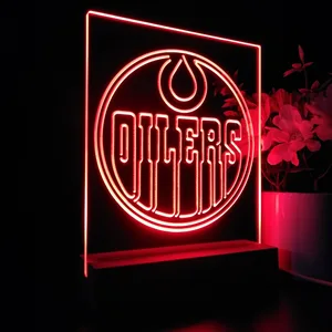 Edmonton Oilers Logo LED Desk Light