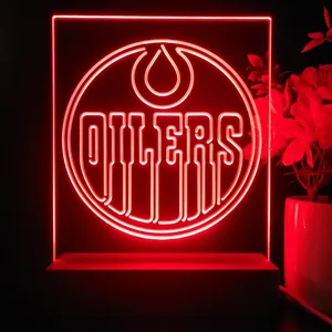 Edmonton Oilers Logo LED Desk Light