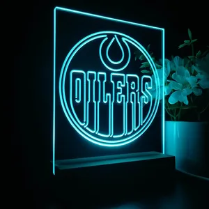 Edmonton Oilers Logo LED Desk Light