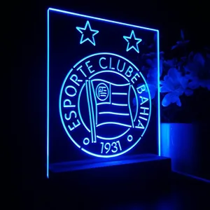 Esporte Clube Bahia Logo LED Desk Light