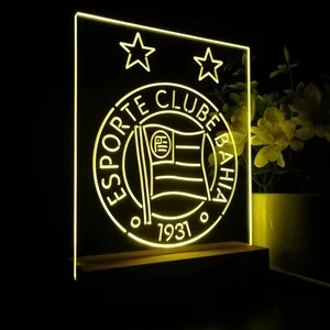 Esporte Clube Bahia Logo LED Desk Light
