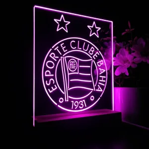 Esporte Clube Bahia Logo LED Desk Light