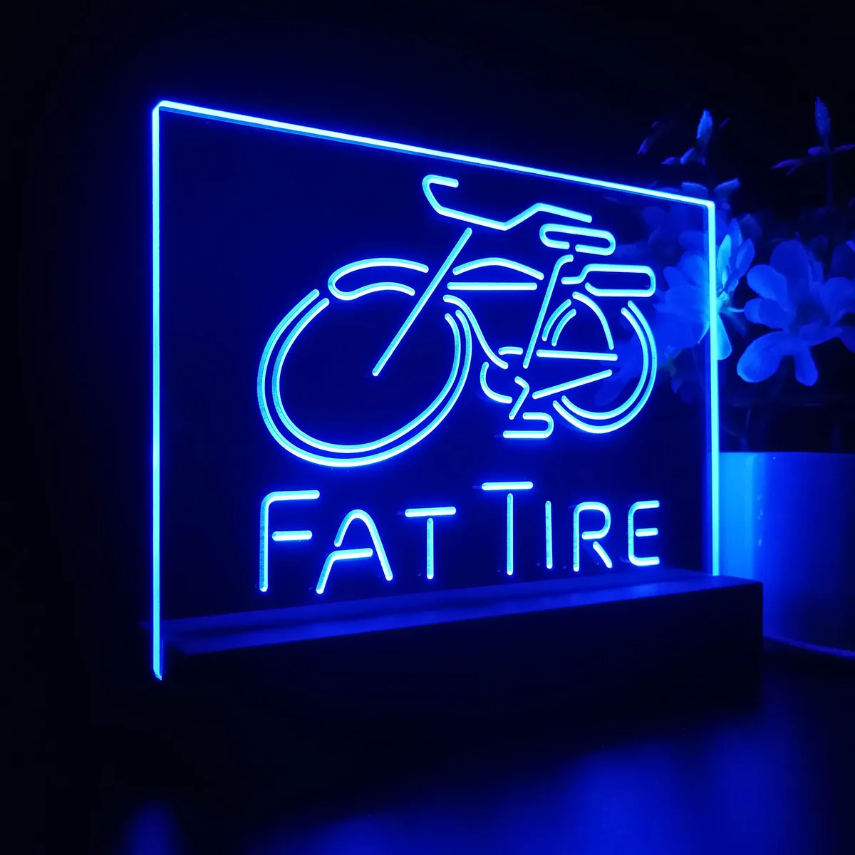 Fat Tire Bicycle Logo LED Desk Light