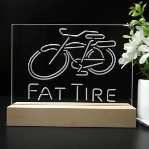Fat Tire Bicycle Logo LED Desk Light