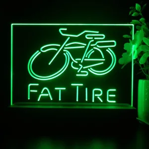 Fat Tire Bicycle Logo LED Desk Light