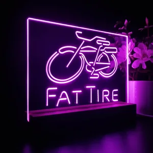 Fat Tire Bicycle Logo LED Desk Light