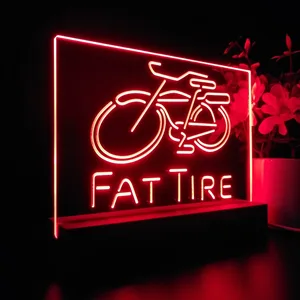 Fat Tire Bicycle Logo LED Desk Light