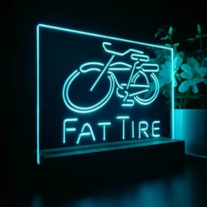 Fat Tire Bicycle Logo LED Desk Light
