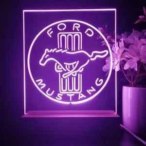 Ford Mustang Bars Logo LED Desk Light