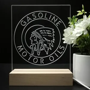 Gasoline Motor Oils Red Indian LED Desk Light
