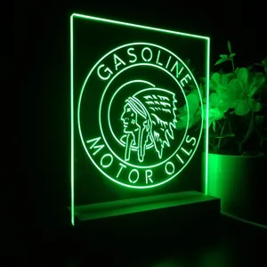 Gasoline Motor Oils Red Indian LED Desk Light