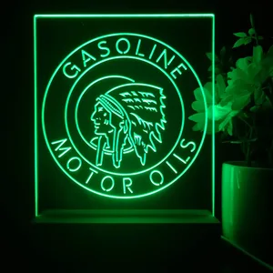 Gasoline Motor Oils Red Indian LED Desk Light