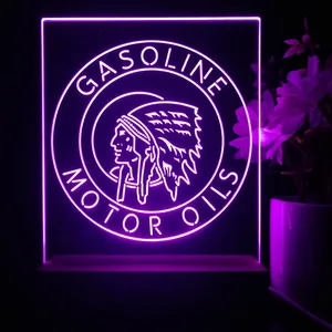 Gasoline Motor Oils Red Indian LED Desk Light