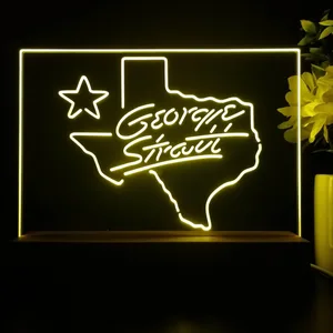 George Strait Name LED Desk Light