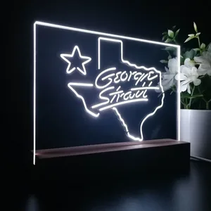 George Strait Name LED Desk Light