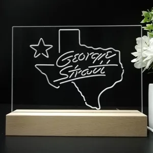 George Strait Name LED Desk Light