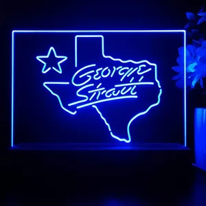 George Strait Name LED Desk Light