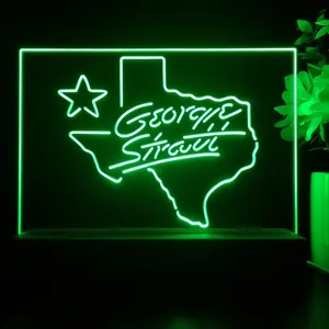 George Strait Name LED Desk Light