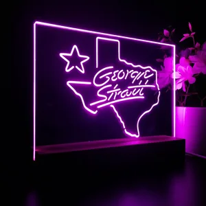 George Strait Name LED Desk Light