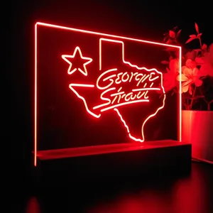 George Strait Name LED Desk Light
