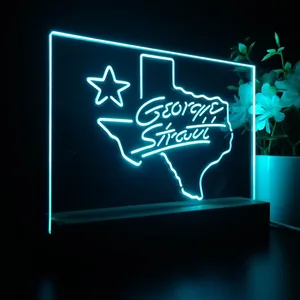 George Strait Name LED Desk Light