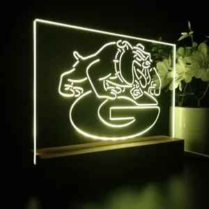 Georgia Bulldogs Logo LED Desk Light