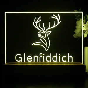 Glenfiddich Whisky Logo LED Desk Light