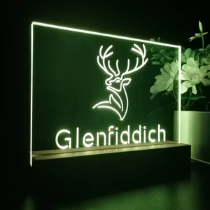 Glenfiddich Whisky Logo LED Desk Light