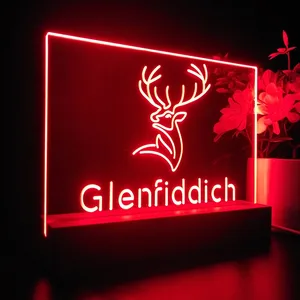 Glenfiddich Whisky Logo LED Desk Light