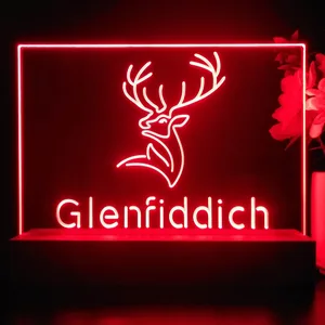 Glenfiddich Whisky Logo LED Desk Light