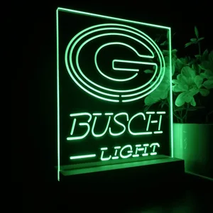 Green Bay Packers Busch Light 2 LED Desk Light