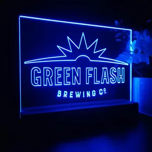 Green Flash Brewing Co. Logo LED Desk Light