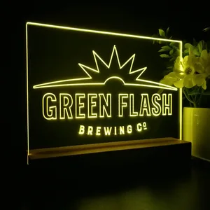 Green Flash Brewing Co. Logo LED Desk Light