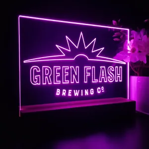 Green Flash Brewing Co. Logo LED Desk Light