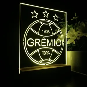 Gremio Foot-Ball Porto Alegrense Logo LED Desk Light