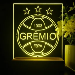 Gremio Foot-Ball Porto Alegrense Logo LED Desk Light