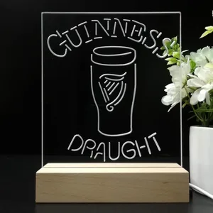 Guinness Draught Glass LED Desk Light