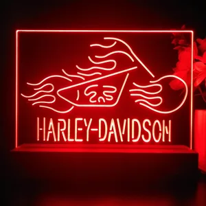 Harley Davidson Fire Bike LED Desk Light