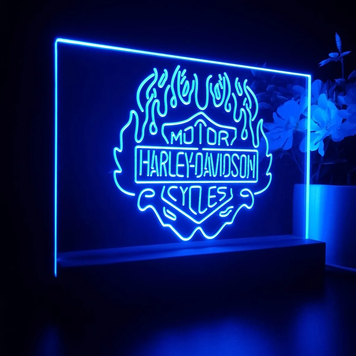 Harley Davidson Fire LED Desk Light