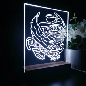 Harley Davidson Live to Ride Eagle LED Desk Light