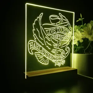 Harley Davidson Live to Ride Eagle LED Desk Light