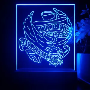 Harley Davidson Live to Ride Eagle LED Desk Light