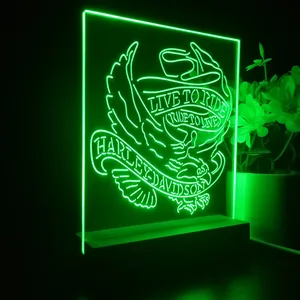 Harley Davidson Live to Ride Eagle LED Desk Light