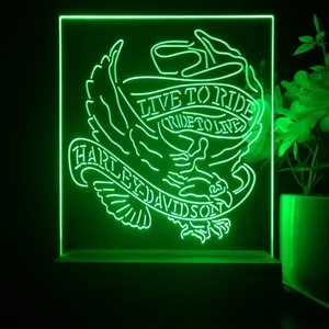 Harley Davidson Live to Ride Eagle LED Desk Light