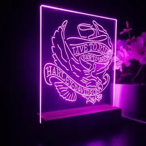 Harley Davidson Live to Ride Eagle LED Desk Light