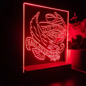 Harley Davidson Live to Ride Eagle LED Desk Light