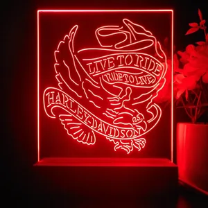 Harley Davidson Live to Ride Eagle LED Desk Light