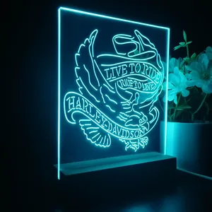 Harley Davidson Live to Ride Eagle LED Desk Light