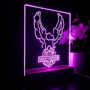 Harley Davidson Up Wing Eagle LED Desk Light